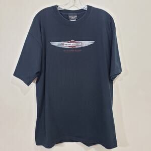 Vintage Huge Chrome highways - All seasons RV park graphic‎ t-shirt men's XL